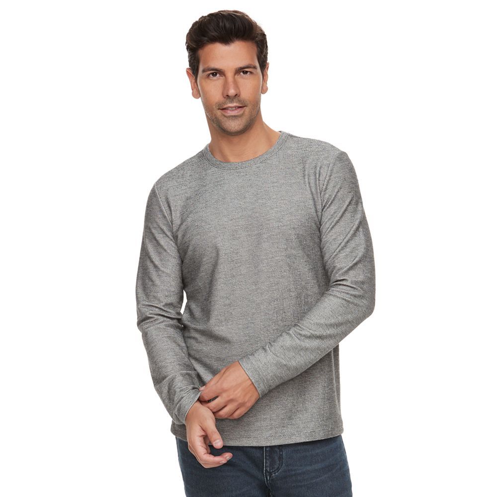 Marc Anthony Men's Long Sleeve Slim Fit French Terry Crew