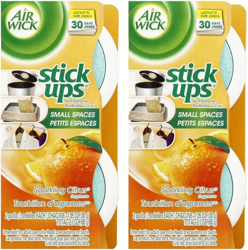2 Pack - Air Wick Stick Ups Air Freshener, Sparkling Citrus, 2 ct