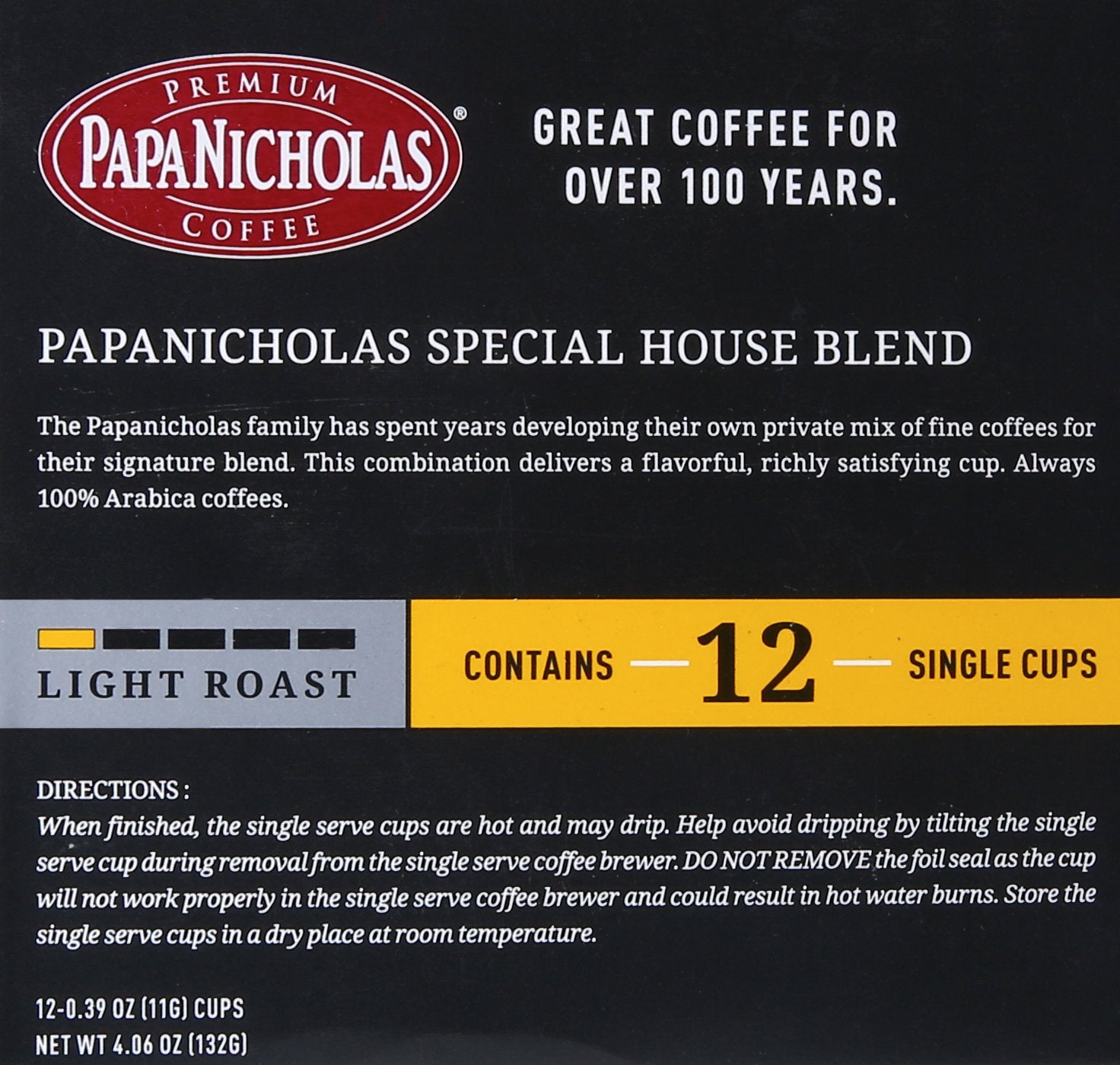 PapaNicholas Coffee Singles Coffee K Cups Brewers Special House Blend 24 Pods