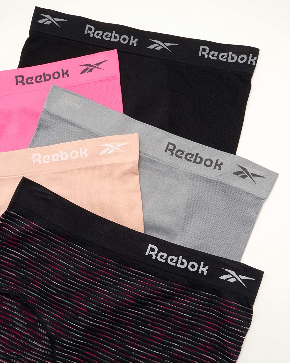 Reebok Girls' Underwear - Seamless Boyshort Panties (5 Pack