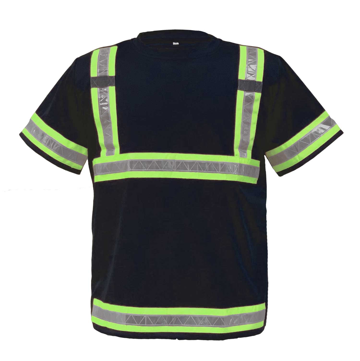 Reflective Safety Work Shirts For Men - High Visibility Short Sleeve T Shirts ANSI Class 3 Gear with Reflective Tape