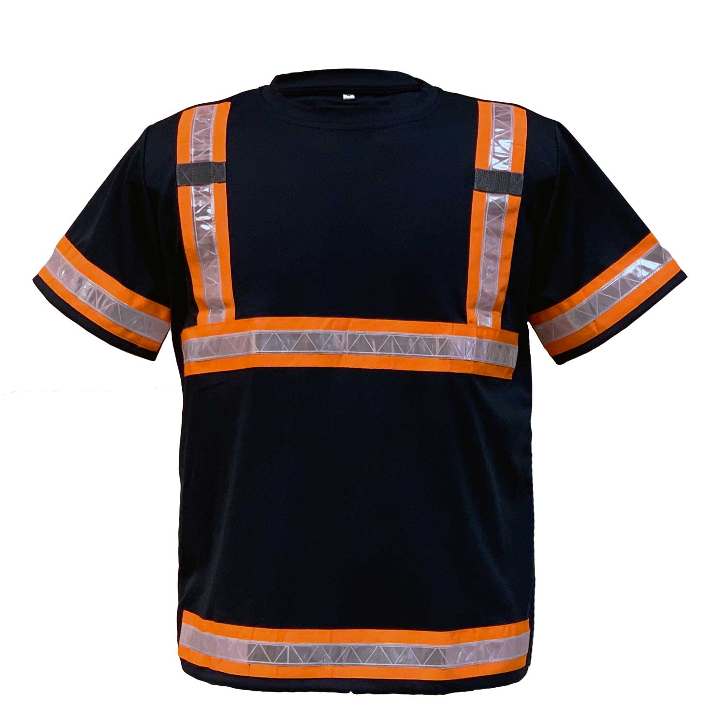 Reflective Safety Work Shirts For Men - High Visibility Short Sleeve T Shirts ANSI Class 3 Gear with Reflective Tape