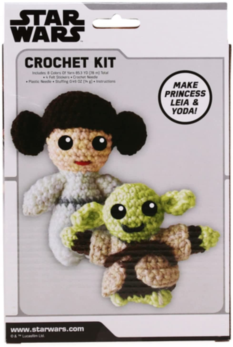Star Wars Crochet Craft Kit - Make Princess Leia and Yoda - Everything You Need