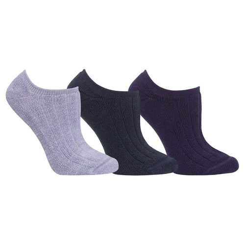 Yummie by Heather Thomson Women 3-Pack Reversible Comfort Cush Socks